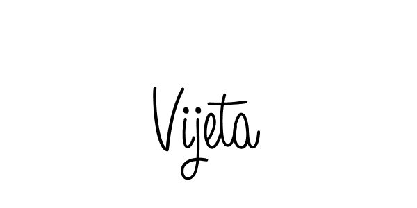 Make a beautiful signature design for name Vijeta. With this signature (Angelique-Rose-font-FFP) style, you can create a handwritten signature for free. Vijeta signature style 5 images and pictures png