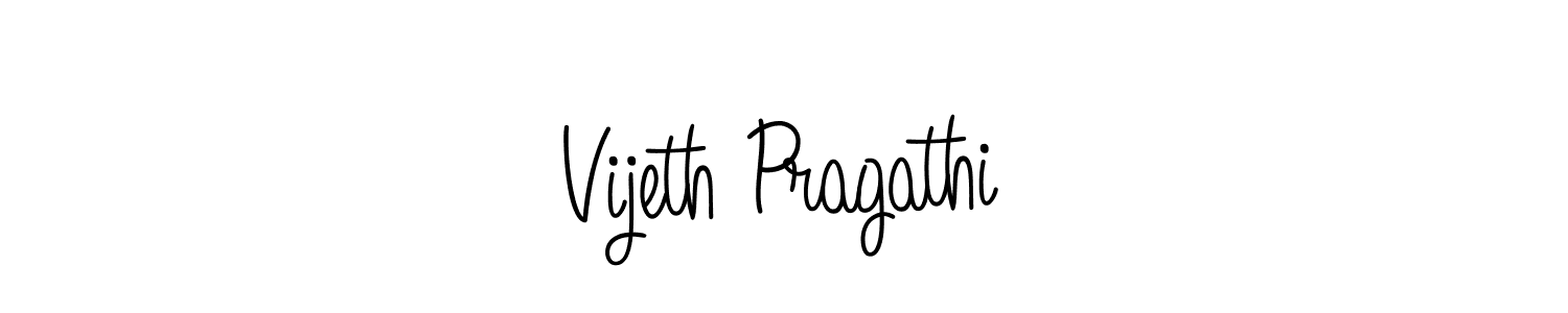 How to make Vijeth Pragathi signature? Angelique-Rose-font-FFP is a professional autograph style. Create handwritten signature for Vijeth Pragathi name. Vijeth Pragathi signature style 5 images and pictures png