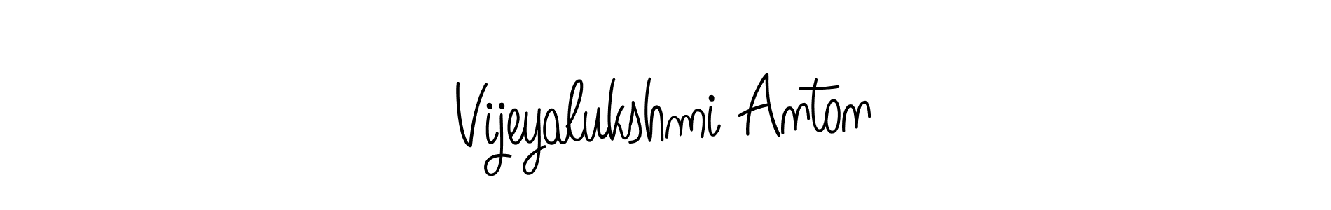 Make a beautiful signature design for name Vijeyalukshmi Anton. With this signature (Angelique-Rose-font-FFP) style, you can create a handwritten signature for free. Vijeyalukshmi Anton signature style 5 images and pictures png