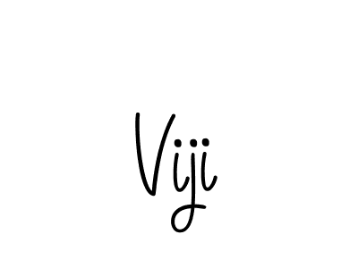 Use a signature maker to create a handwritten signature online. With this signature software, you can design (Angelique-Rose-font-FFP) your own signature for name Viji. Viji signature style 5 images and pictures png