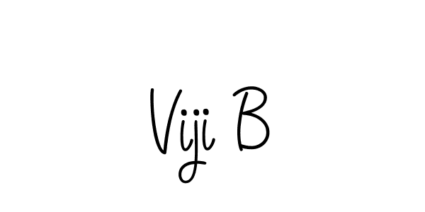 Use a signature maker to create a handwritten signature online. With this signature software, you can design (Angelique-Rose-font-FFP) your own signature for name Viji B. Viji B signature style 5 images and pictures png
