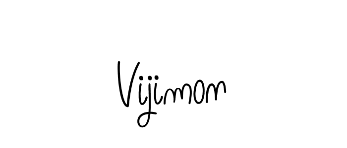 Design your own signature with our free online signature maker. With this signature software, you can create a handwritten (Angelique-Rose-font-FFP) signature for name Vijimon. Vijimon signature style 5 images and pictures png