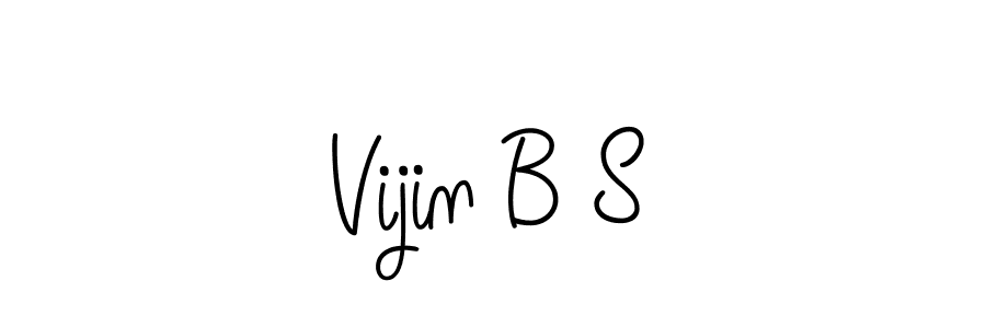 Design your own signature with our free online signature maker. With this signature software, you can create a handwritten (Angelique-Rose-font-FFP) signature for name Vijin B S. Vijin B S signature style 5 images and pictures png