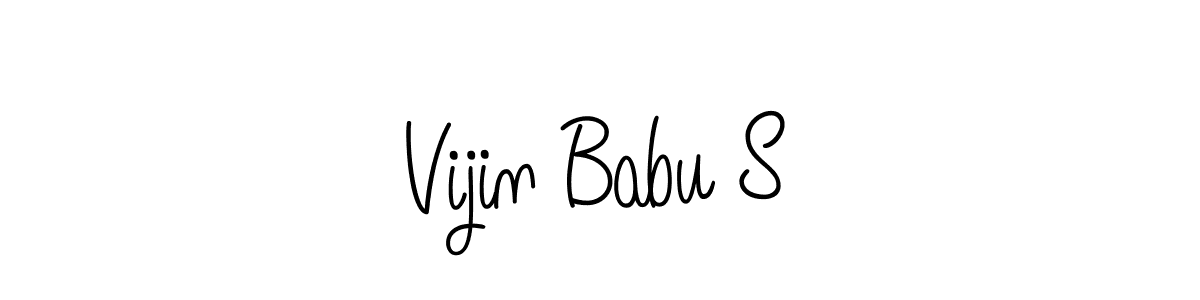 How to make Vijin Babu S name signature. Use Angelique-Rose-font-FFP style for creating short signs online. This is the latest handwritten sign. Vijin Babu S signature style 5 images and pictures png