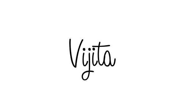 The best way (Angelique-Rose-font-FFP) to make a short signature is to pick only two or three words in your name. The name Vijita include a total of six letters. For converting this name. Vijita signature style 5 images and pictures png