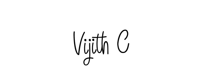 Vijith C stylish signature style. Best Handwritten Sign (Angelique-Rose-font-FFP) for my name. Handwritten Signature Collection Ideas for my name Vijith C. Vijith C signature style 5 images and pictures png
