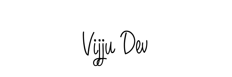 The best way (Angelique-Rose-font-FFP) to make a short signature is to pick only two or three words in your name. The name Vijju Dev include a total of six letters. For converting this name. Vijju Dev signature style 5 images and pictures png