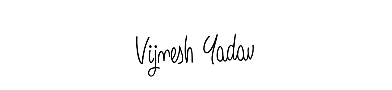 Make a beautiful signature design for name Vijnesh Yadav. With this signature (Angelique-Rose-font-FFP) style, you can create a handwritten signature for free. Vijnesh Yadav signature style 5 images and pictures png