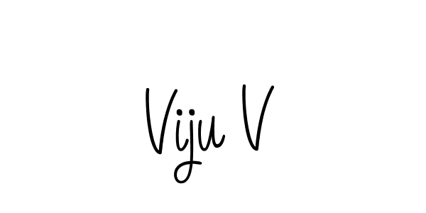 Also You can easily find your signature by using the search form. We will create Viju V name handwritten signature images for you free of cost using Angelique-Rose-font-FFP sign style. Viju V signature style 5 images and pictures png