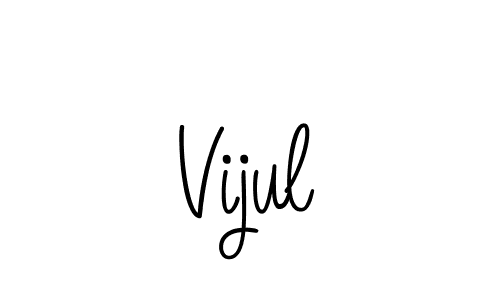 Vijul stylish signature style. Best Handwritten Sign (Angelique-Rose-font-FFP) for my name. Handwritten Signature Collection Ideas for my name Vijul. Vijul signature style 5 images and pictures png