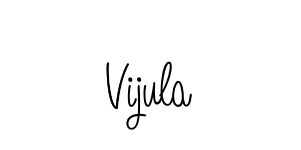 Make a beautiful signature design for name Vijula. With this signature (Angelique-Rose-font-FFP) style, you can create a handwritten signature for free. Vijula signature style 5 images and pictures png