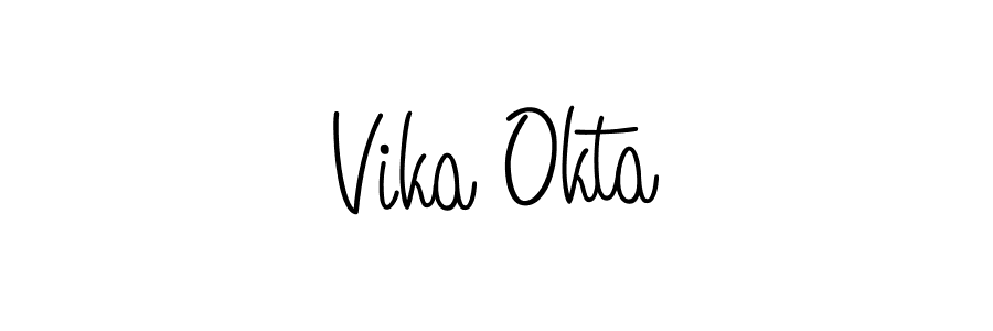 How to make Vika Okta signature? Angelique-Rose-font-FFP is a professional autograph style. Create handwritten signature for Vika Okta name. Vika Okta signature style 5 images and pictures png