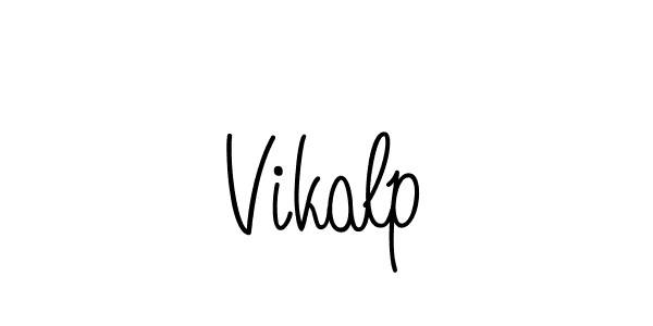 How to make Vikalp name signature. Use Angelique-Rose-font-FFP style for creating short signs online. This is the latest handwritten sign. Vikalp signature style 5 images and pictures png