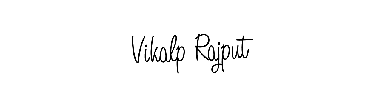 Use a signature maker to create a handwritten signature online. With this signature software, you can design (Angelique-Rose-font-FFP) your own signature for name Vikalp Rajput. Vikalp Rajput signature style 5 images and pictures png