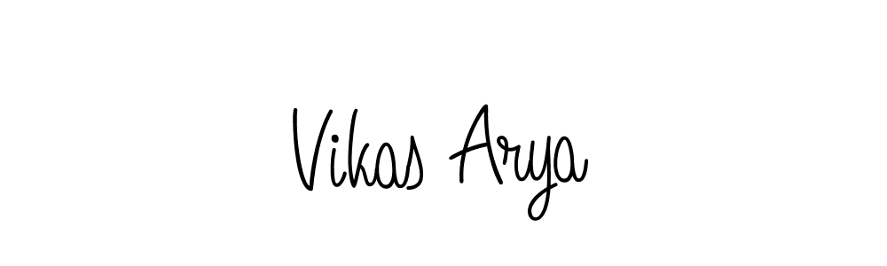 Vikas Arya stylish signature style. Best Handwritten Sign (Angelique-Rose-font-FFP) for my name. Handwritten Signature Collection Ideas for my name Vikas Arya. Vikas Arya signature style 5 images and pictures png