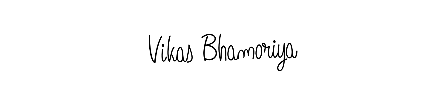 Use a signature maker to create a handwritten signature online. With this signature software, you can design (Angelique-Rose-font-FFP) your own signature for name Vikas Bhamoriya. Vikas Bhamoriya signature style 5 images and pictures png