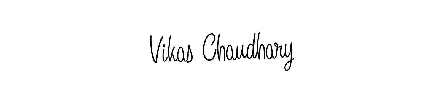 Design your own signature with our free online signature maker. With this signature software, you can create a handwritten (Angelique-Rose-font-FFP) signature for name Vikas Chaudhary. Vikas Chaudhary signature style 5 images and pictures png