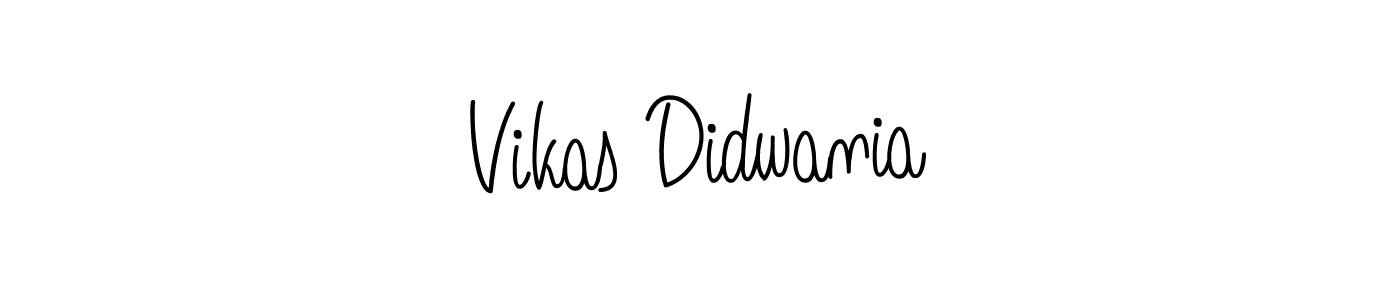 You should practise on your own different ways (Angelique-Rose-font-FFP) to write your name (Vikas Didwania) in signature. don't let someone else do it for you. Vikas Didwania signature style 5 images and pictures png