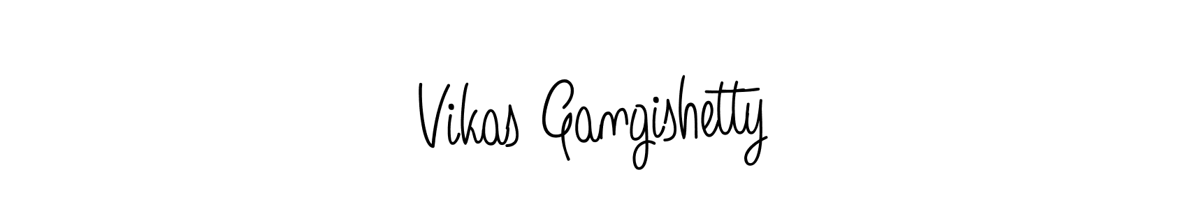 Design your own signature with our free online signature maker. With this signature software, you can create a handwritten (Angelique-Rose-font-FFP) signature for name Vikas Gangishetty. Vikas Gangishetty signature style 5 images and pictures png