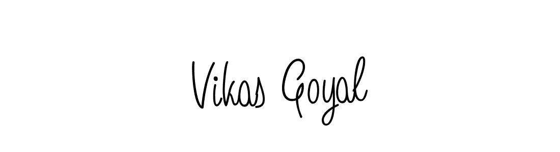 The best way (Angelique-Rose-font-FFP) to make a short signature is to pick only two or three words in your name. The name Vikas Goyal include a total of six letters. For converting this name. Vikas Goyal signature style 5 images and pictures png