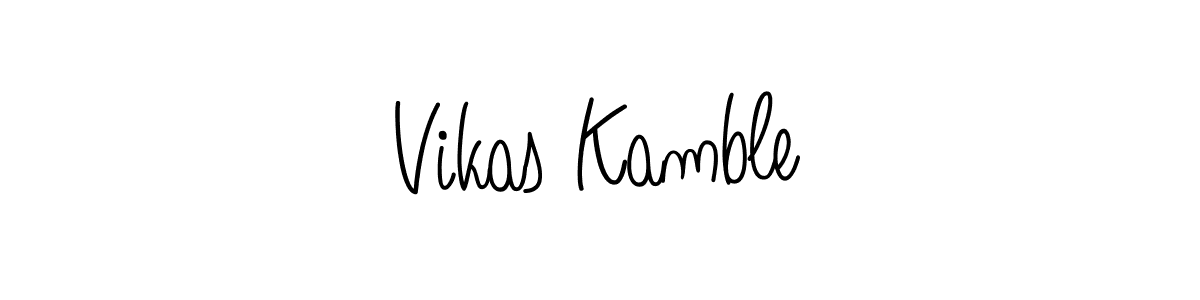 Design your own signature with our free online signature maker. With this signature software, you can create a handwritten (Angelique-Rose-font-FFP) signature for name Vikas Kamble. Vikas Kamble signature style 5 images and pictures png