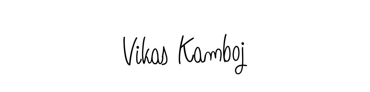 How to make Vikas Kamboj name signature. Use Angelique-Rose-font-FFP style for creating short signs online. This is the latest handwritten sign. Vikas Kamboj signature style 5 images and pictures png