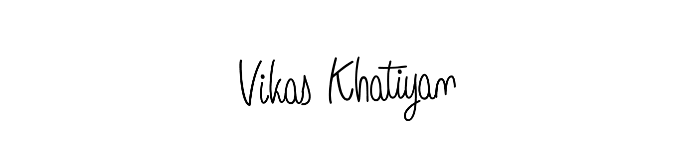 Design your own signature with our free online signature maker. With this signature software, you can create a handwritten (Angelique-Rose-font-FFP) signature for name Vikas Khatiyan. Vikas Khatiyan signature style 5 images and pictures png
