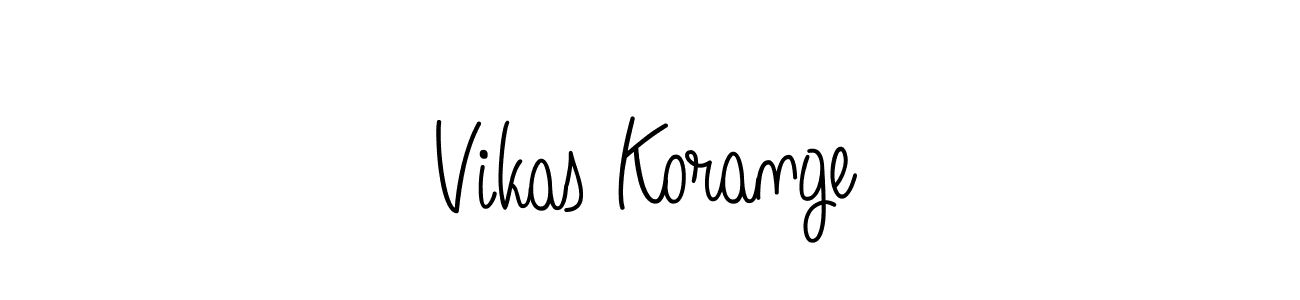 Make a beautiful signature design for name Vikas Korange. With this signature (Angelique-Rose-font-FFP) style, you can create a handwritten signature for free. Vikas Korange signature style 5 images and pictures png