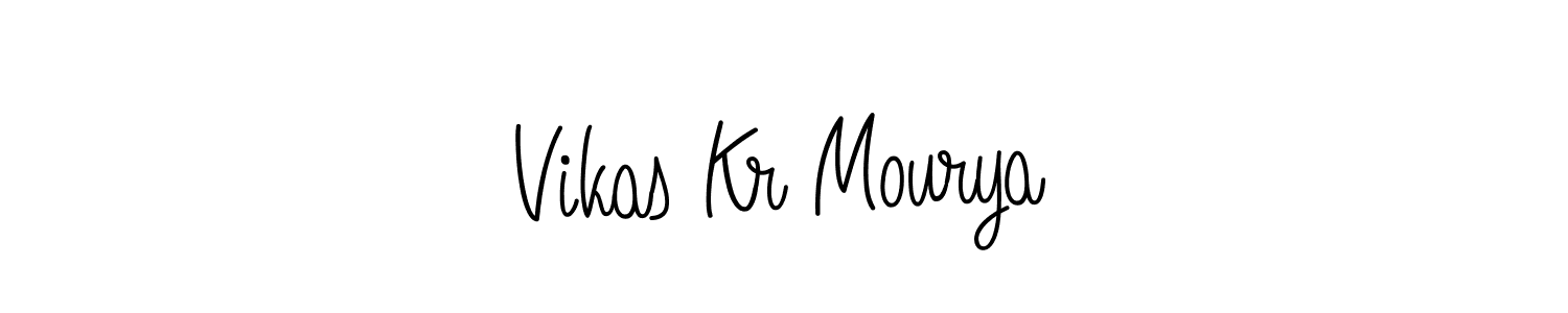 Make a beautiful signature design for name Vikas Kr Mourya. With this signature (Angelique-Rose-font-FFP) style, you can create a handwritten signature for free. Vikas Kr Mourya signature style 5 images and pictures png