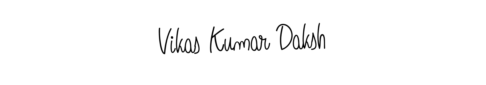 Use a signature maker to create a handwritten signature online. With this signature software, you can design (Angelique-Rose-font-FFP) your own signature for name Vikas Kumar Daksh. Vikas Kumar Daksh signature style 5 images and pictures png