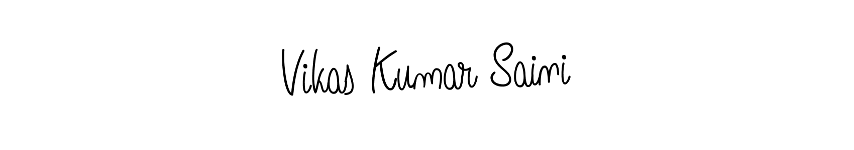 How to make Vikas Kumar Saini name signature. Use Angelique-Rose-font-FFP style for creating short signs online. This is the latest handwritten sign. Vikas Kumar Saini signature style 5 images and pictures png