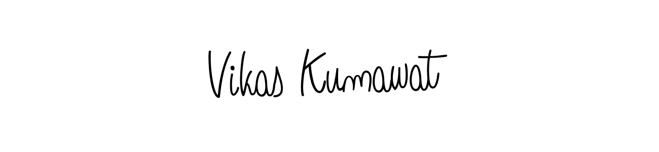 Create a beautiful signature design for name Vikas Kumawat. With this signature (Angelique-Rose-font-FFP) fonts, you can make a handwritten signature for free. Vikas Kumawat signature style 5 images and pictures png