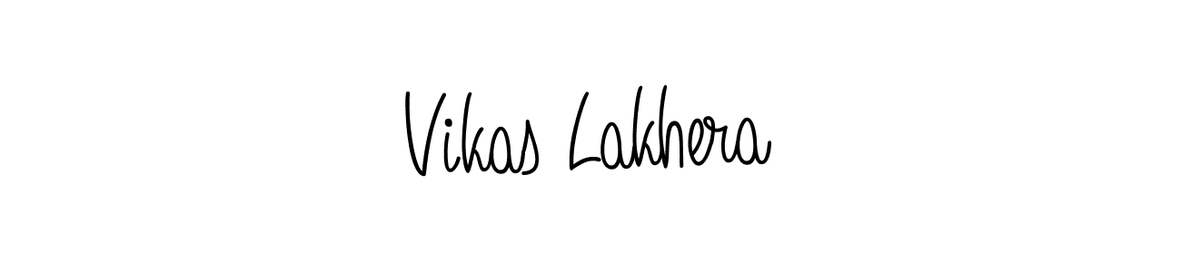 The best way (Angelique-Rose-font-FFP) to make a short signature is to pick only two or three words in your name. The name Vikas Lakhera include a total of six letters. For converting this name. Vikas Lakhera signature style 5 images and pictures png