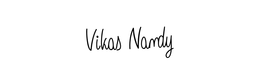 You should practise on your own different ways (Angelique-Rose-font-FFP) to write your name (Vikas Nandy) in signature. don't let someone else do it for you. Vikas Nandy signature style 5 images and pictures png