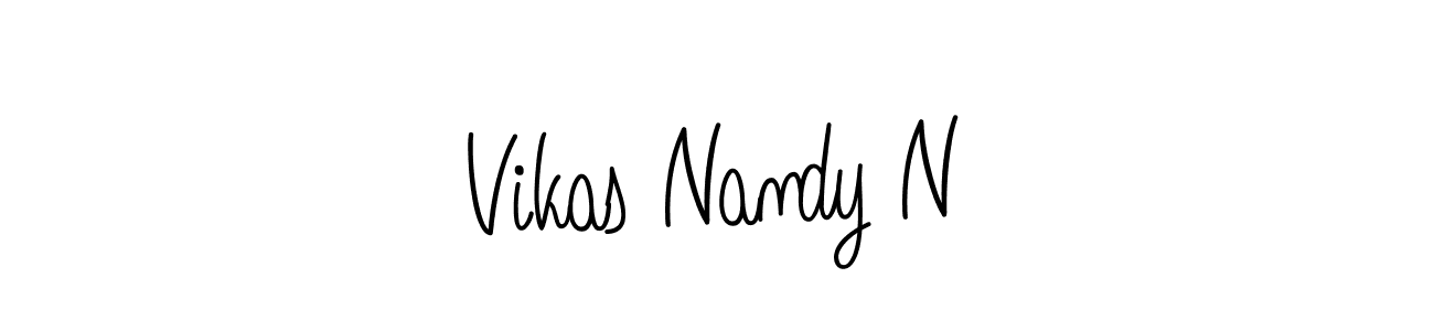 Make a beautiful signature design for name Vikas Nandy N. With this signature (Angelique-Rose-font-FFP) style, you can create a handwritten signature for free. Vikas Nandy N signature style 5 images and pictures png