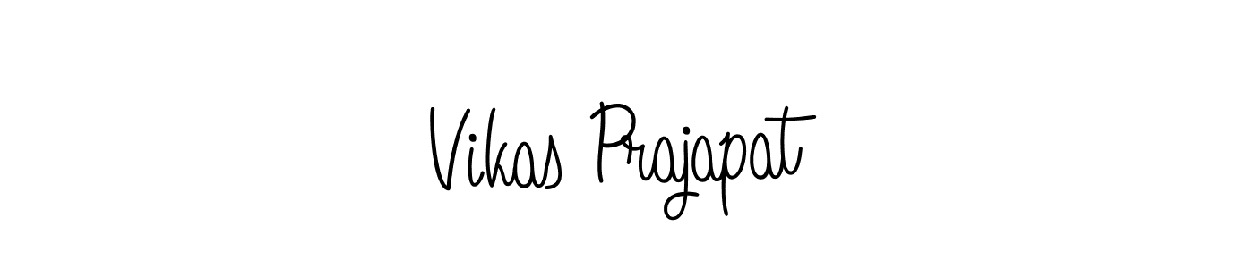 You should practise on your own different ways (Angelique-Rose-font-FFP) to write your name (Vikas Prajapat) in signature. don't let someone else do it for you. Vikas Prajapat signature style 5 images and pictures png