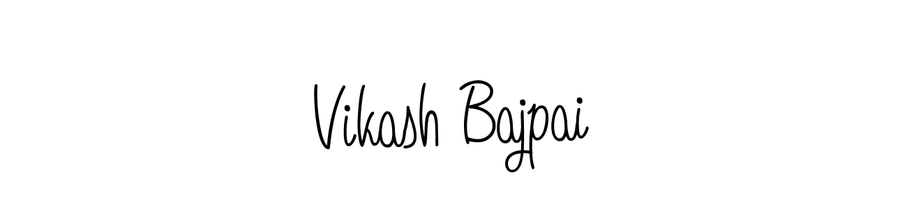You should practise on your own different ways (Angelique-Rose-font-FFP) to write your name (Vikash Bajpai) in signature. don't let someone else do it for you. Vikash Bajpai signature style 5 images and pictures png