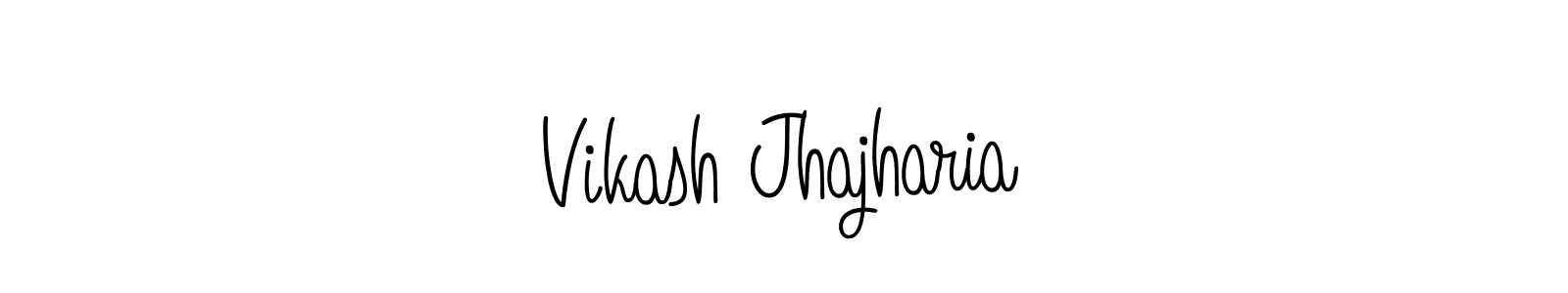 The best way (Angelique-Rose-font-FFP) to make a short signature is to pick only two or three words in your name. The name Vikash Jhajharia include a total of six letters. For converting this name. Vikash Jhajharia signature style 5 images and pictures png