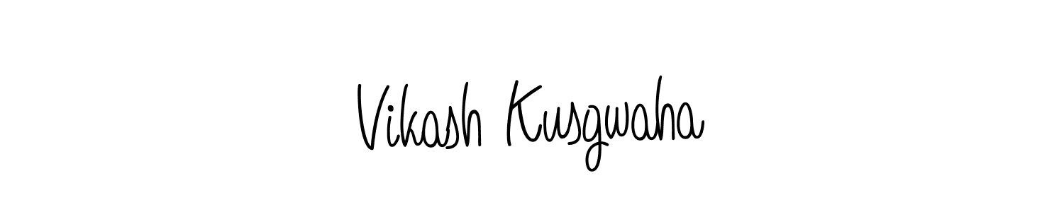How to make Vikash Kusgwaha name signature. Use Angelique-Rose-font-FFP style for creating short signs online. This is the latest handwritten sign. Vikash Kusgwaha signature style 5 images and pictures png