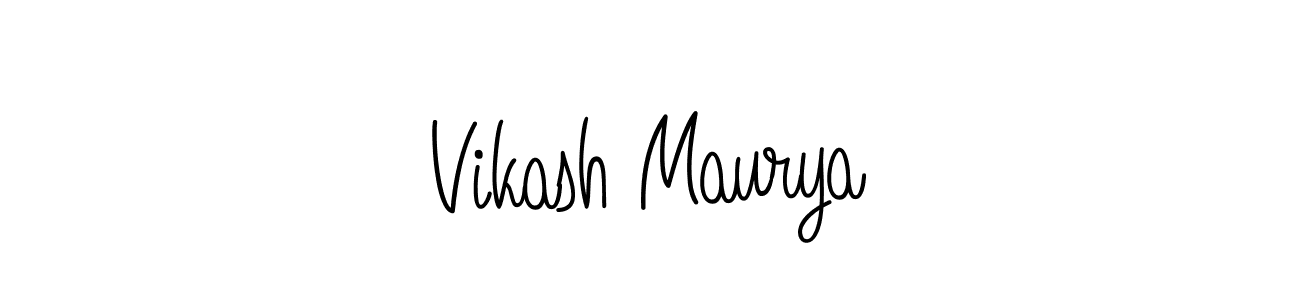 You should practise on your own different ways (Angelique-Rose-font-FFP) to write your name (Vikash Maurya) in signature. don't let someone else do it for you. Vikash Maurya signature style 5 images and pictures png