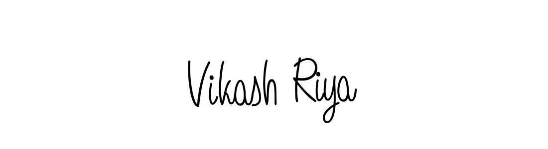 Design your own signature with our free online signature maker. With this signature software, you can create a handwritten (Angelique-Rose-font-FFP) signature for name Vikash Riya. Vikash Riya signature style 5 images and pictures png