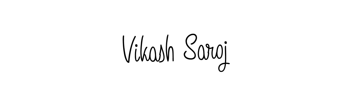 Design your own signature with our free online signature maker. With this signature software, you can create a handwritten (Angelique-Rose-font-FFP) signature for name Vikash Saroj. Vikash Saroj signature style 5 images and pictures png