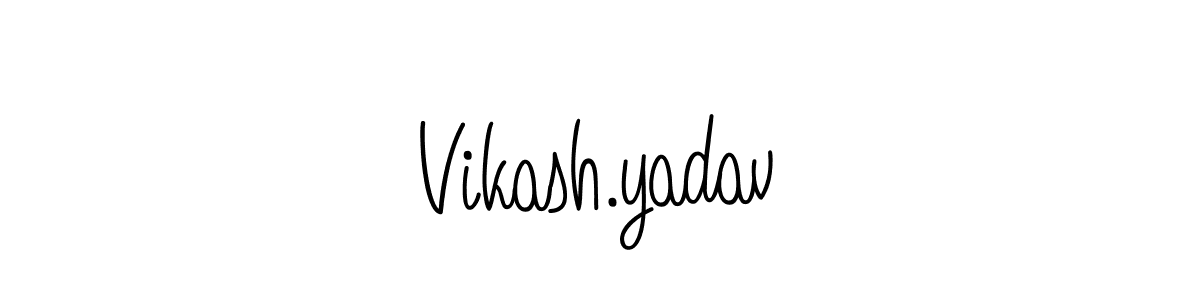 You should practise on your own different ways (Angelique-Rose-font-FFP) to write your name (Vikash.yadav) in signature. don't let someone else do it for you. Vikash.yadav signature style 5 images and pictures png