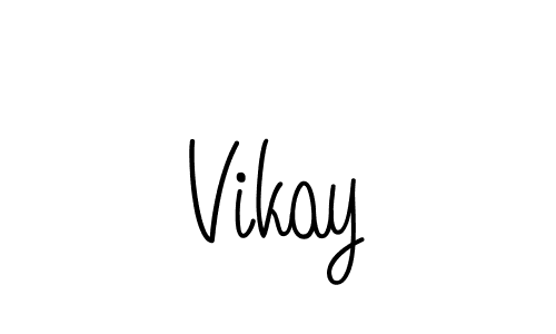 Vikay stylish signature style. Best Handwritten Sign (Angelique-Rose-font-FFP) for my name. Handwritten Signature Collection Ideas for my name Vikay. Vikay signature style 5 images and pictures png