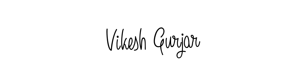 Make a beautiful signature design for name Vikesh Gurjar. With this signature (Angelique-Rose-font-FFP) style, you can create a handwritten signature for free. Vikesh Gurjar signature style 5 images and pictures png