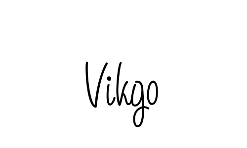 Make a beautiful signature design for name Vikgo. With this signature (Angelique-Rose-font-FFP) style, you can create a handwritten signature for free. Vikgo signature style 5 images and pictures png