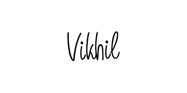 Vikhil stylish signature style. Best Handwritten Sign (Angelique-Rose-font-FFP) for my name. Handwritten Signature Collection Ideas for my name Vikhil. Vikhil signature style 5 images and pictures png