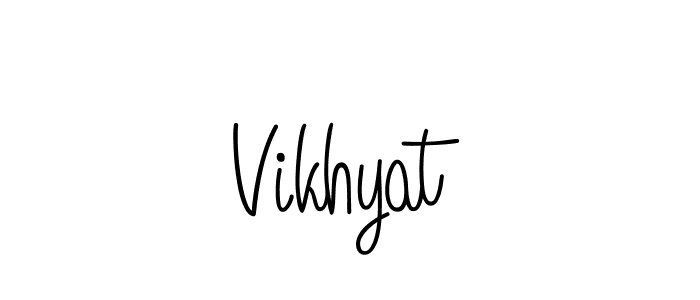 You should practise on your own different ways (Angelique-Rose-font-FFP) to write your name (Vikhyat) in signature. don't let someone else do it for you. Vikhyat signature style 5 images and pictures png
