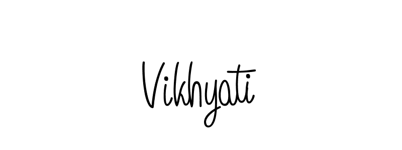 if you are searching for the best signature style for your name Vikhyati. so please give up your signature search. here we have designed multiple signature styles  using Angelique-Rose-font-FFP. Vikhyati signature style 5 images and pictures png