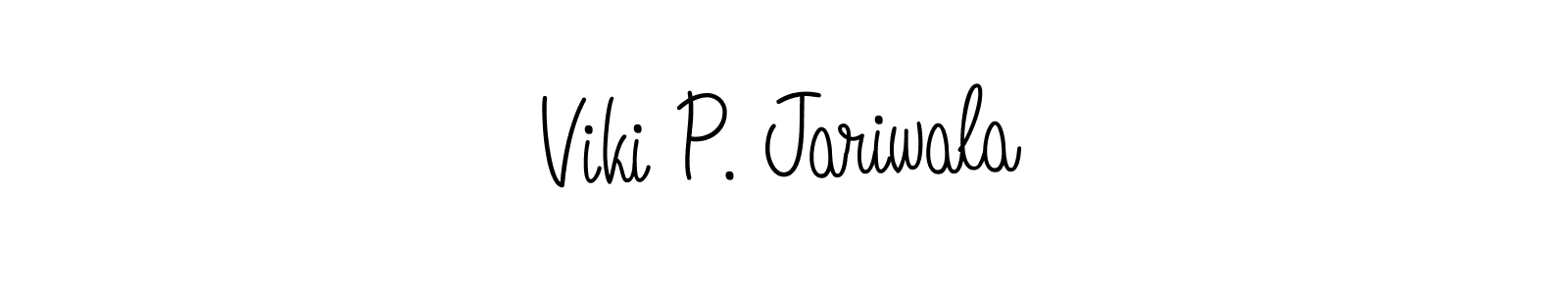 How to make Viki P. Jariwala name signature. Use Angelique-Rose-font-FFP style for creating short signs online. This is the latest handwritten sign. Viki P. Jariwala signature style 5 images and pictures png